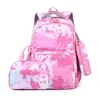 Book Bag Set Boy Camouflage Printed Cartoon Print Primary with Pencil Case Girl Shoulder Bag Children Waterproof Schoolbag 4