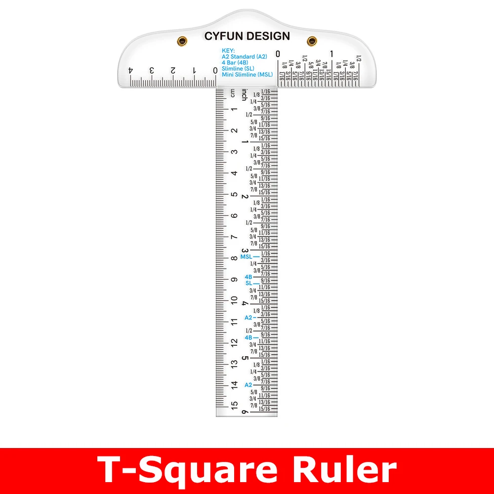 

6" T-Square Ruler Clear Acrylic Measurements Straight Ruler For Easy Reference DIY Drawing Positioning Tool Supplies 2023 New