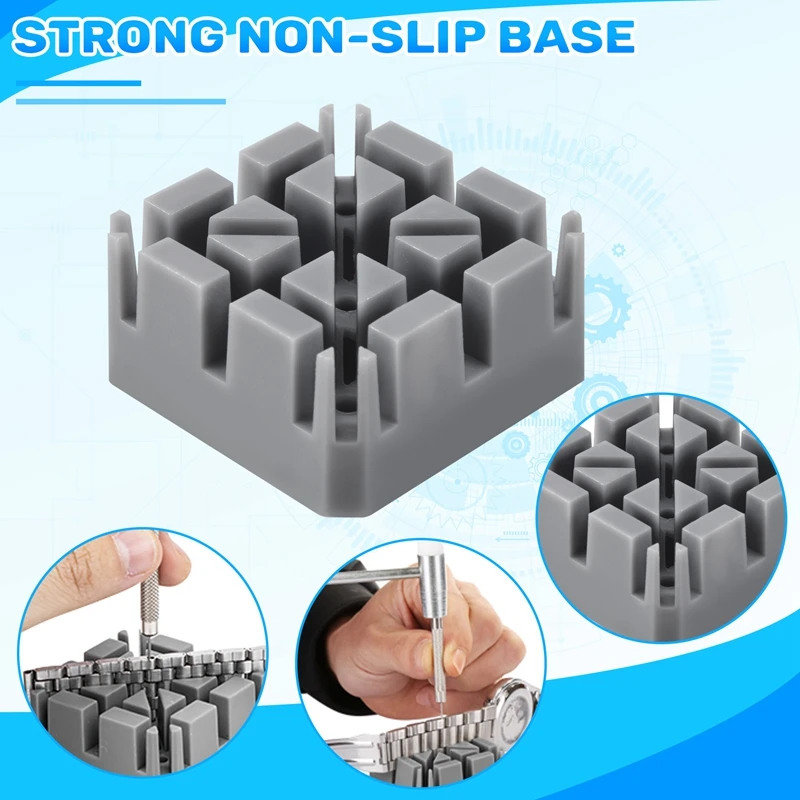 Watch Repair Link Remover Tool Hammer Pins Strap Holder Bracelet Chain Adjuster Repair Tool Kit 11Pcs/Set For Men/Women Watch