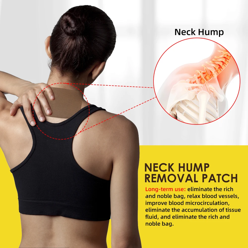 Sumifun Neck Hump Removal Plaster Dowager Hump Drain Patch Posture Corrector Massage Muscle Relax Medical Health Sticker 8pc/bag pain relief patch