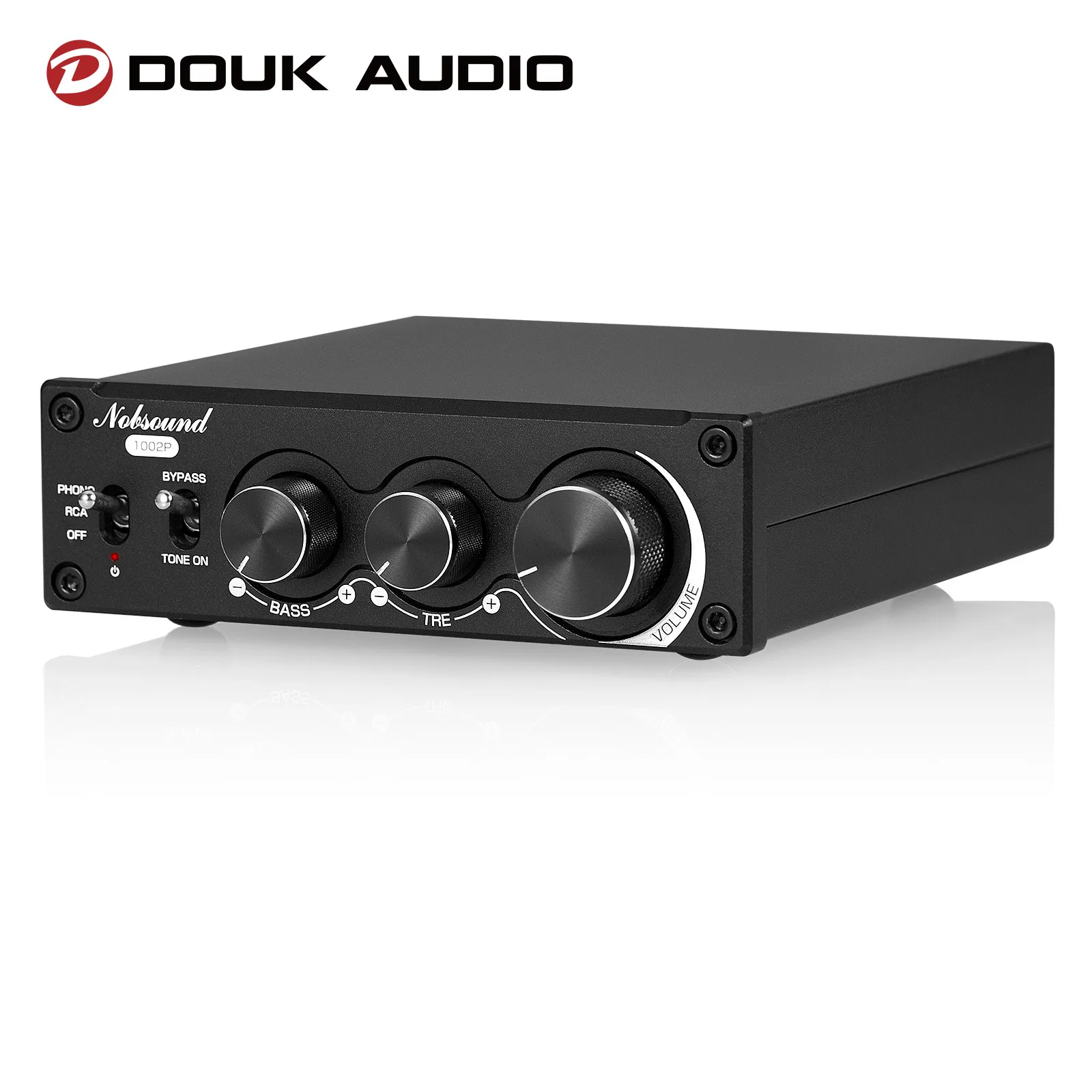 

Douk Audio HiFi Stereo Class D Digital Power Amplifier RIAA MM Phono Amp for Turntables Mini Home Desktop Audio Amp 100W+100W