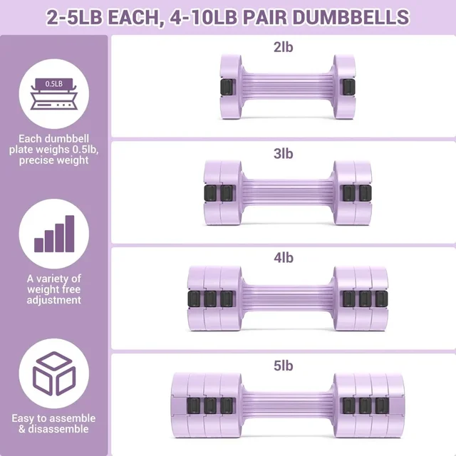 "4-in-1 Adjustable Dumbbell Set 3