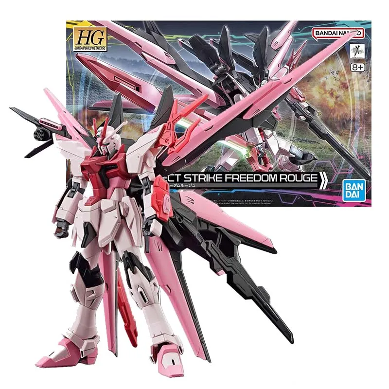 Bandai Figure Gundam Model Kit Anime Figures Hg Perfect Strike Freedom Rouge Build Metaverse Mobile Suit Gunpla Action Figure