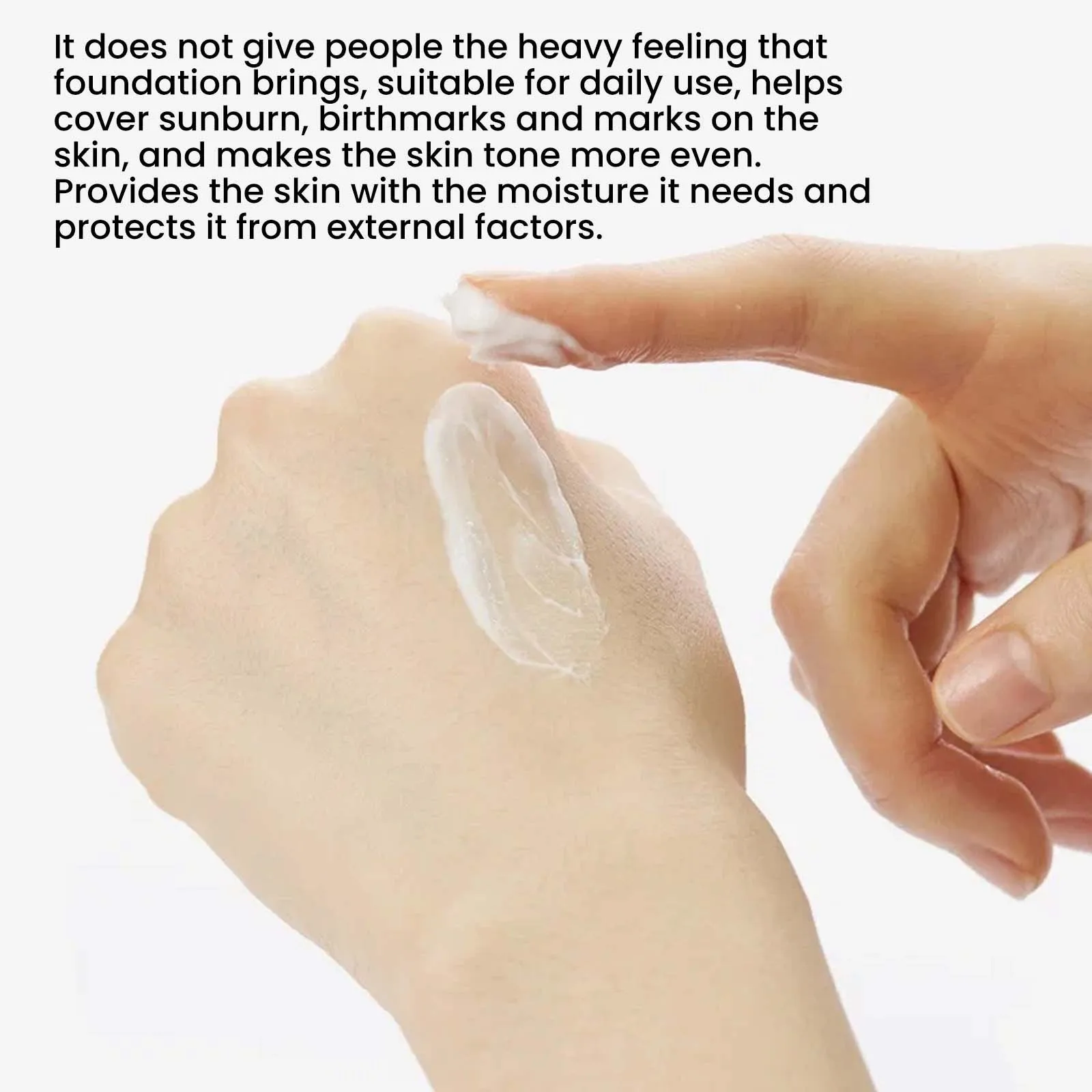 EELHOE Foundation Cream Makeup Face Lasting Concealer Brighten Skin Cover Dark Circles Freckle Instant Whitening Cream for Face 3