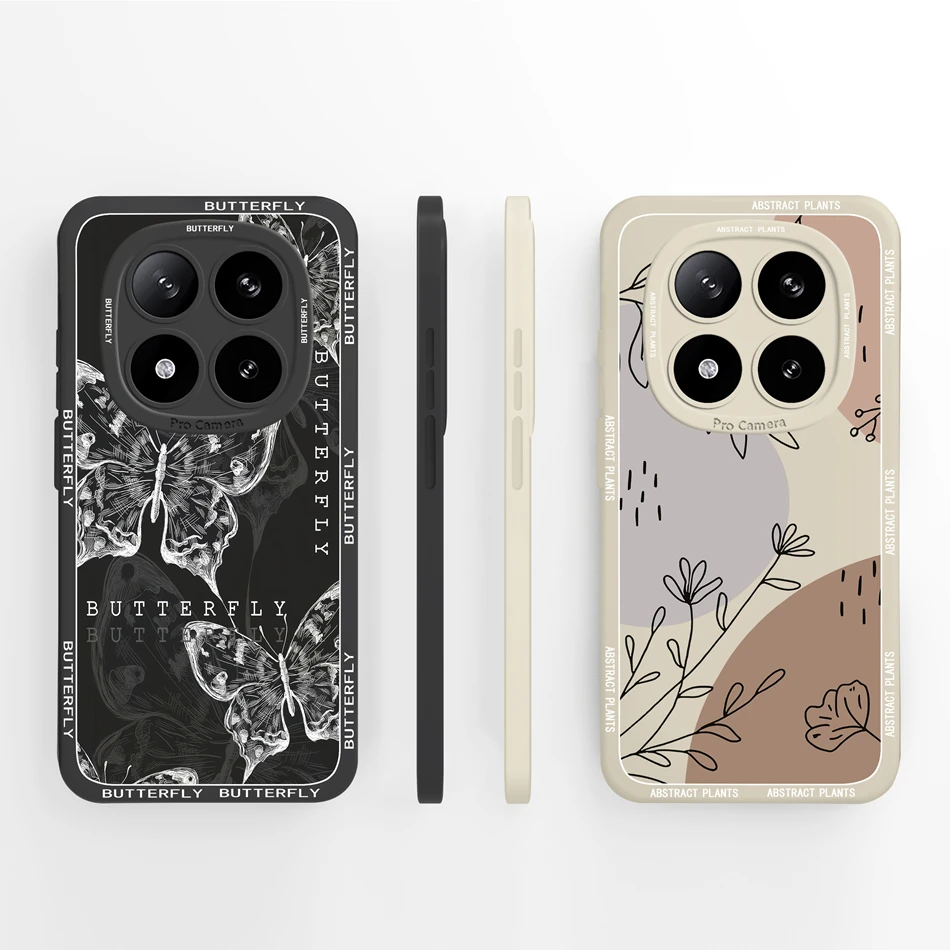 Simple-Butterfly Premium Liquid Silicone Full Coverage Case