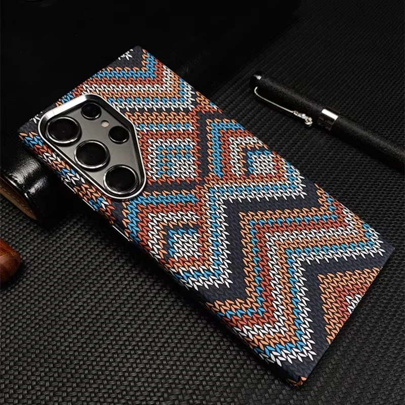 Trendy Retro MagSafe Carbon Magnetic Phone Case – Shockproof Hard PC Wireless Charging Cover
