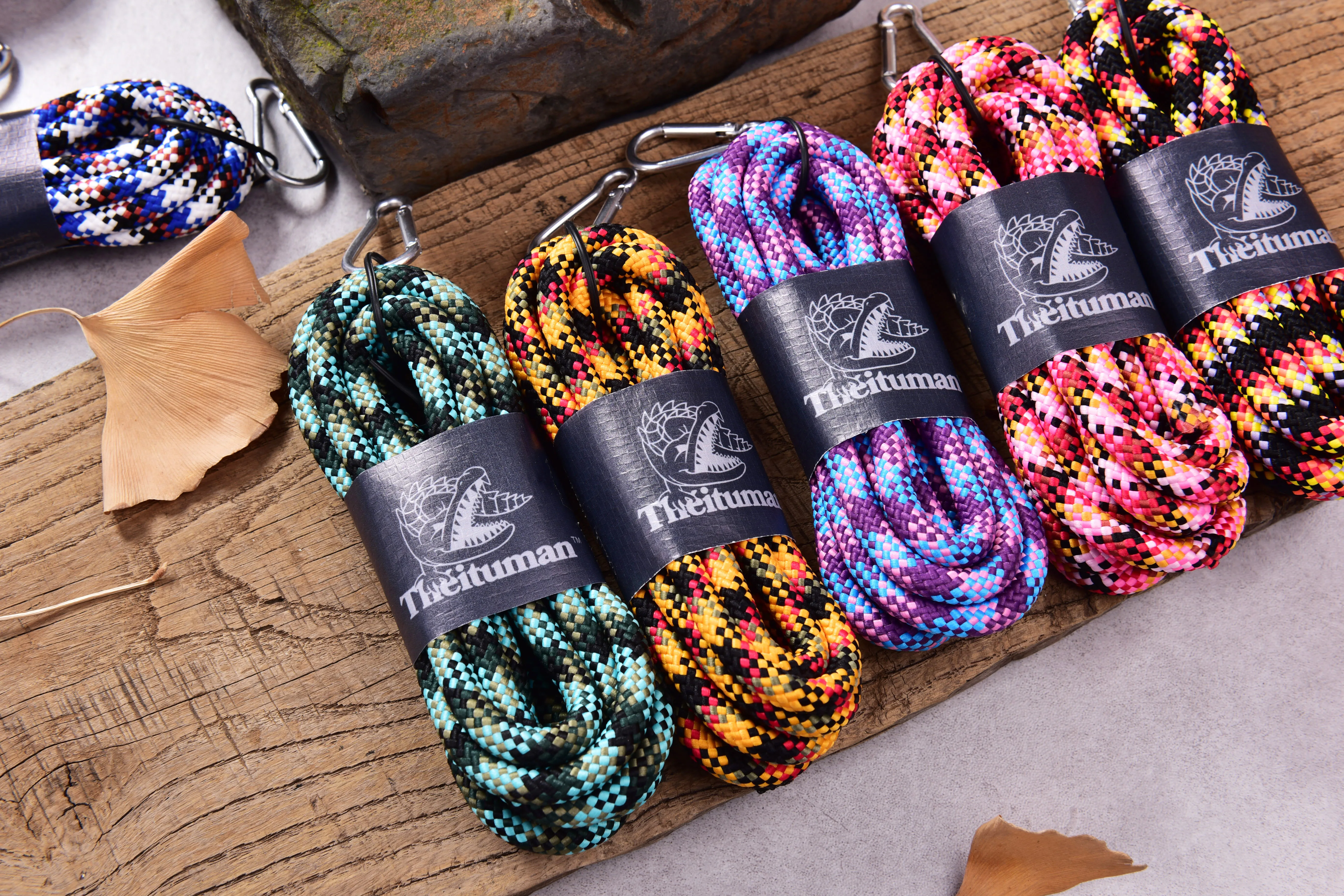 Vibrant Multicolored 8mm Polyester Braided Paracord - 3 Meters, Perfect for Pet Leashes and Safety Ropes