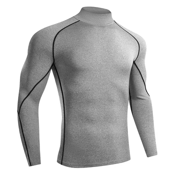 Men Running T shirt Quick Dry Bodybuilding Sport Shirt Long Sleeve Compression Top Fitness Tight Rashgard Gym T-Shirt Men 5