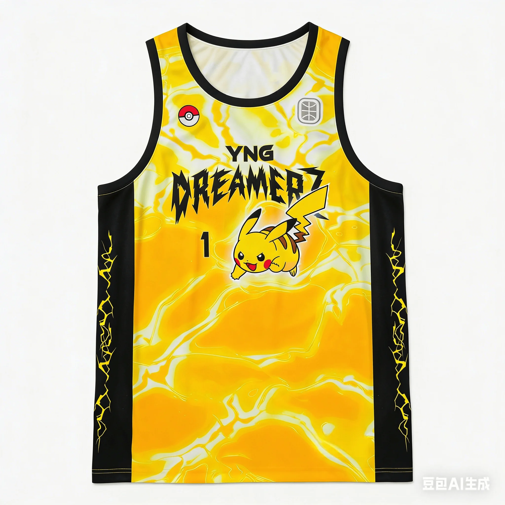 Pokémon 3D-gedruckte ärmellose Weste mit verschiedenen Aufdrucken, atmungsaktives und schnell trocknendes Material, geeignet für Sport und Freizeitkleidung – Detail 8