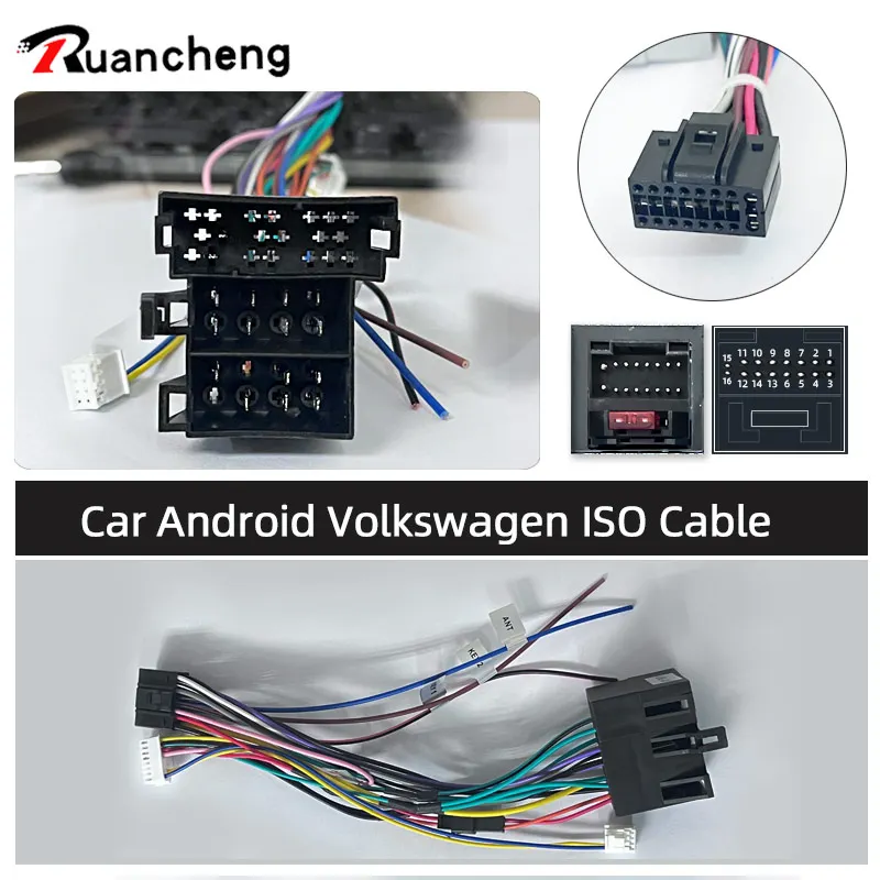 2 din car Android radio cable Hyundai Kia Honda Fit Volkswagen ISO High configuration low configuration public car radio car radio accessory cable