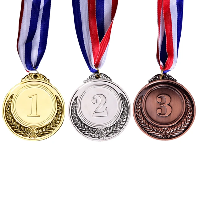 MÉDAILLES POUR ENFANTS, 12 Pièces Médailles En Métal Doré De Style