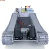 Full Metal RC Tank Chassis for Heng Long 1/16 German King Tiger II Remote Control Tracked Vehicle Steel Gearbox DIY Part TH20560 1