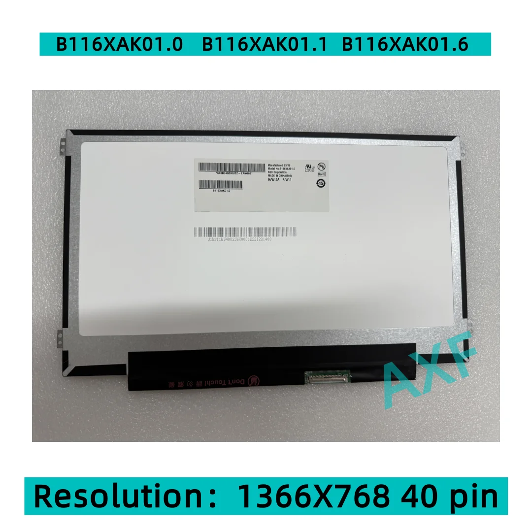 11.6 Inch For DELL OR HP And ASUS B116XAK01.0  B116XAK01.1  B116XAK01.6  Laptop Matrix Display Panel Replacement