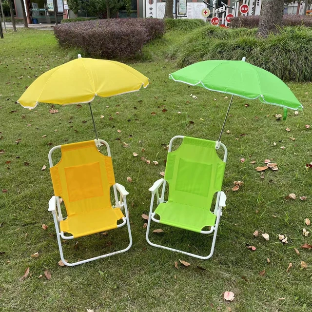 Children's Outdoor Folding Chair Lazy Fishing Stool Multi-function Folding  Portable Beach Chair with Sunshade Camping Chair