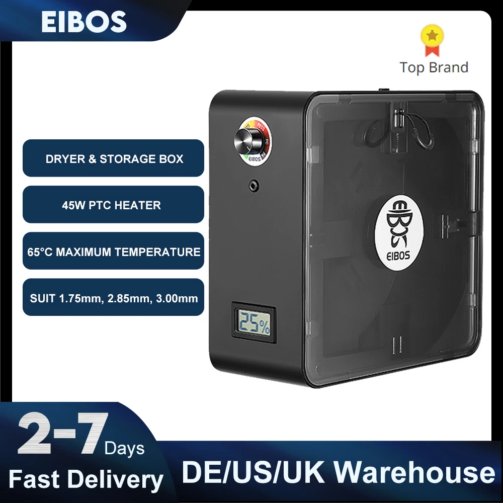 Eibos 3d Printer Filament Dry Box With Fan Temperature Control