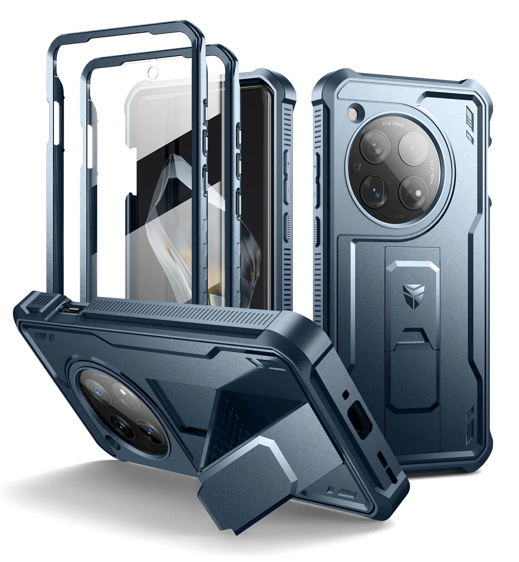 Full Body Military Grade Armor Shockproof Case with Built-in Screen Protector and Bracket
