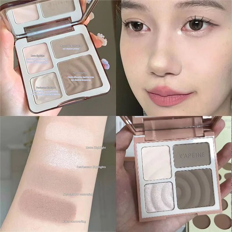Fourcolor Highlighter Contour Repair Palette Waterproof Longlasting