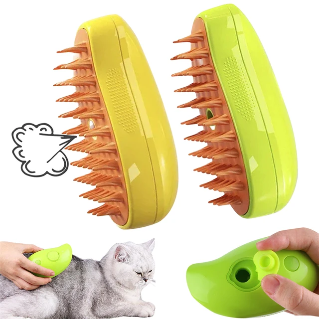 Steamy Cat Brush, 3 in 1 Spazzola Vapore del Gatto, Spazzola a Vapore per  Gatti e