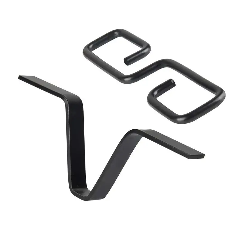 Rain Chain Gutter Adapter Black V Shaped Rain Chain Adapter with S shaped Hook Heavy duty and Rust resistant Iron Construction