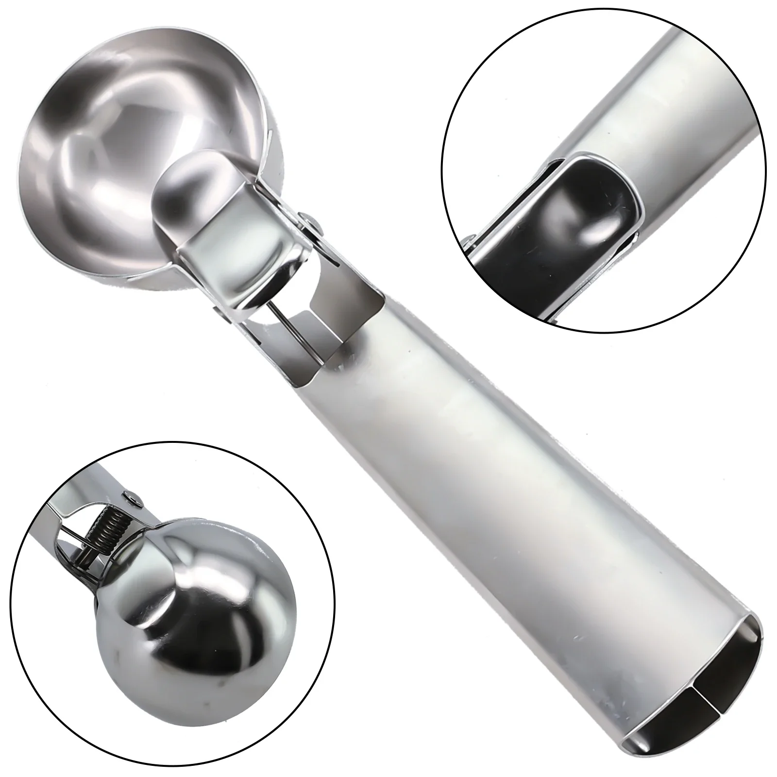 Stainless Steel Ice Cream Scoops Ice Cream Stacks Digger Metal Icecream Cookie Scoops Melon Fruit Baller Ball Maker Tool