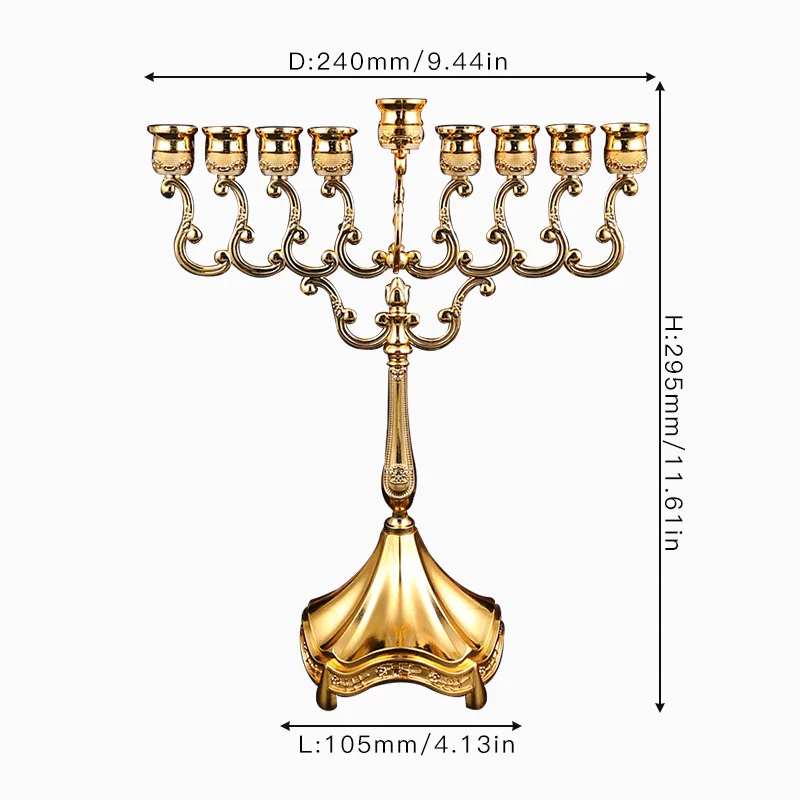 Star Menorah Hanukkah Candelabra 5