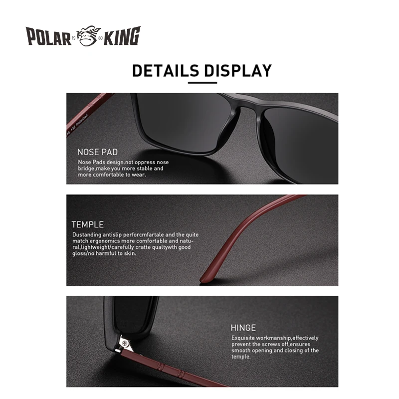 Polarized Sports Glasses Polarized Glasses Men's Driving Shades Vintage Travel Fishing Sunglasses 400