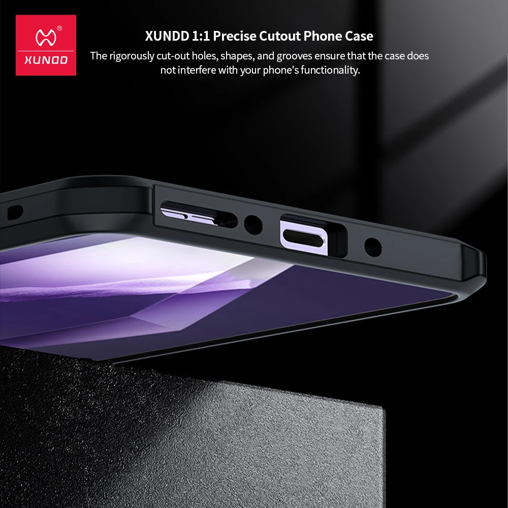 XUNDD Shockproof Matte Case - Durable PC + TPU Protective Back Cover