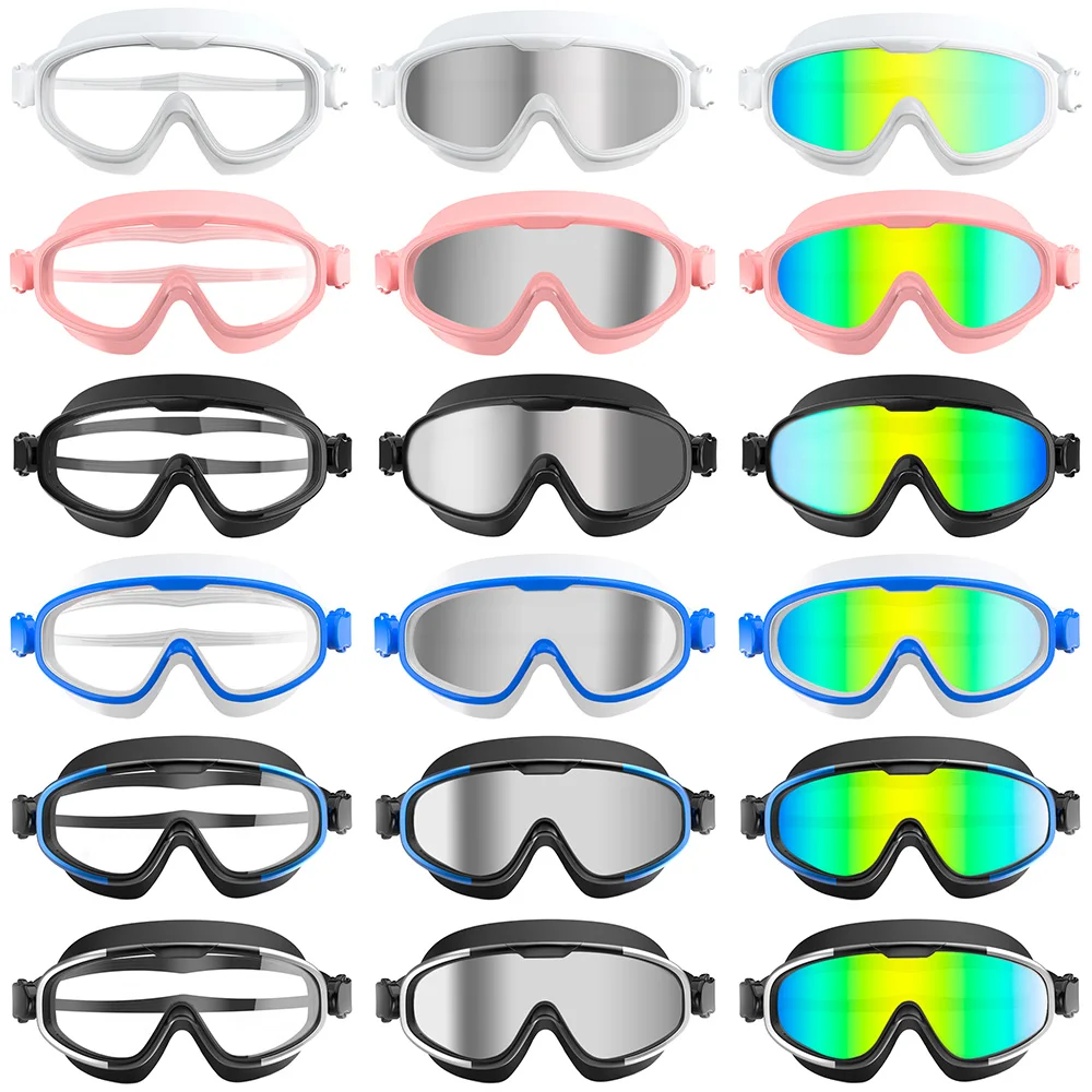 Adult Professional Swimming Goggles HD Electroplate Anti Fog Waterproof Silicone Swim Eyewear Water Swimming Accessories Unisex