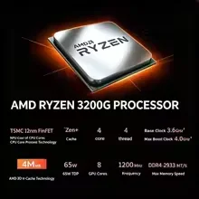 AMD Ryzen 3 3200G R3 3200G 65W 저전력 4코어 Vega 그래픽 AM4 미니 ITX 데스크탑 APU 쿨러 없음