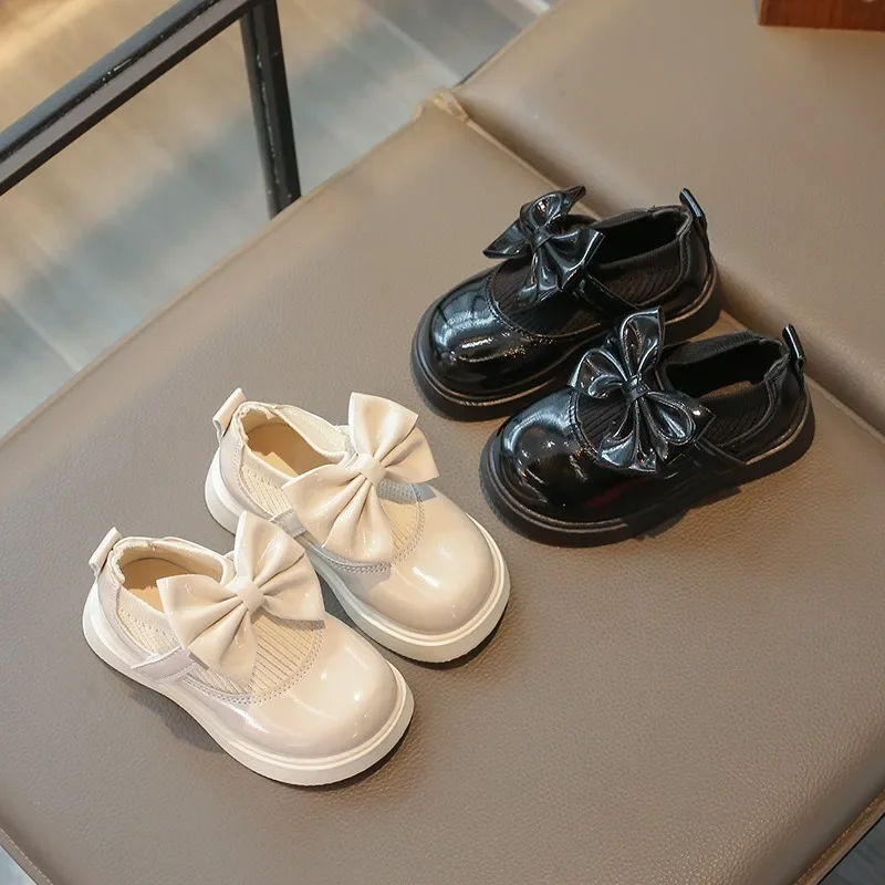 Girls Knitted Shoes with Stretch Fabric for School