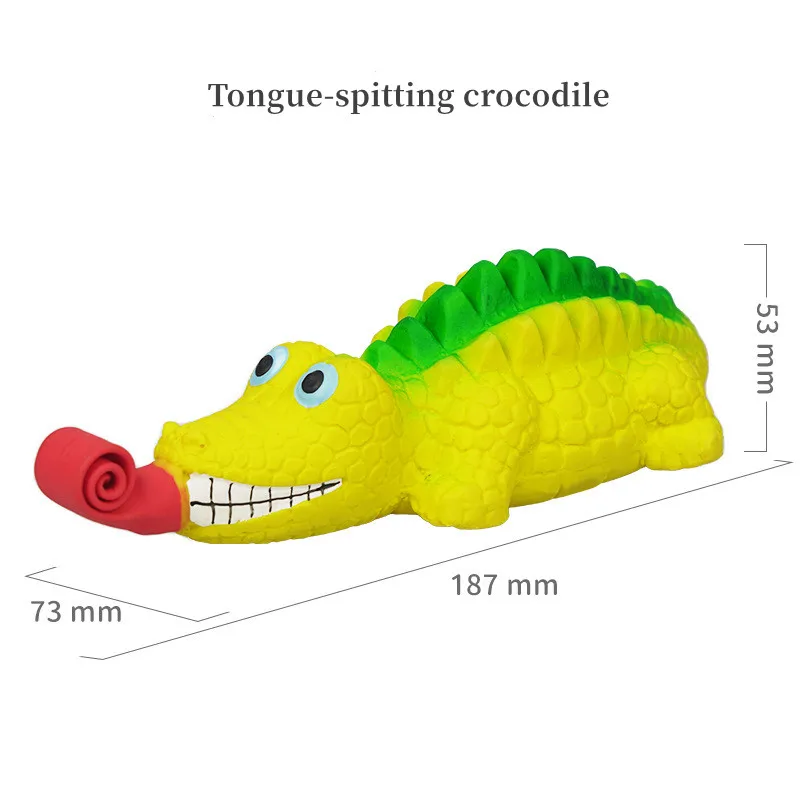 New Dog Toys Latex Tongue Lizard Clean Teeth Puzzle