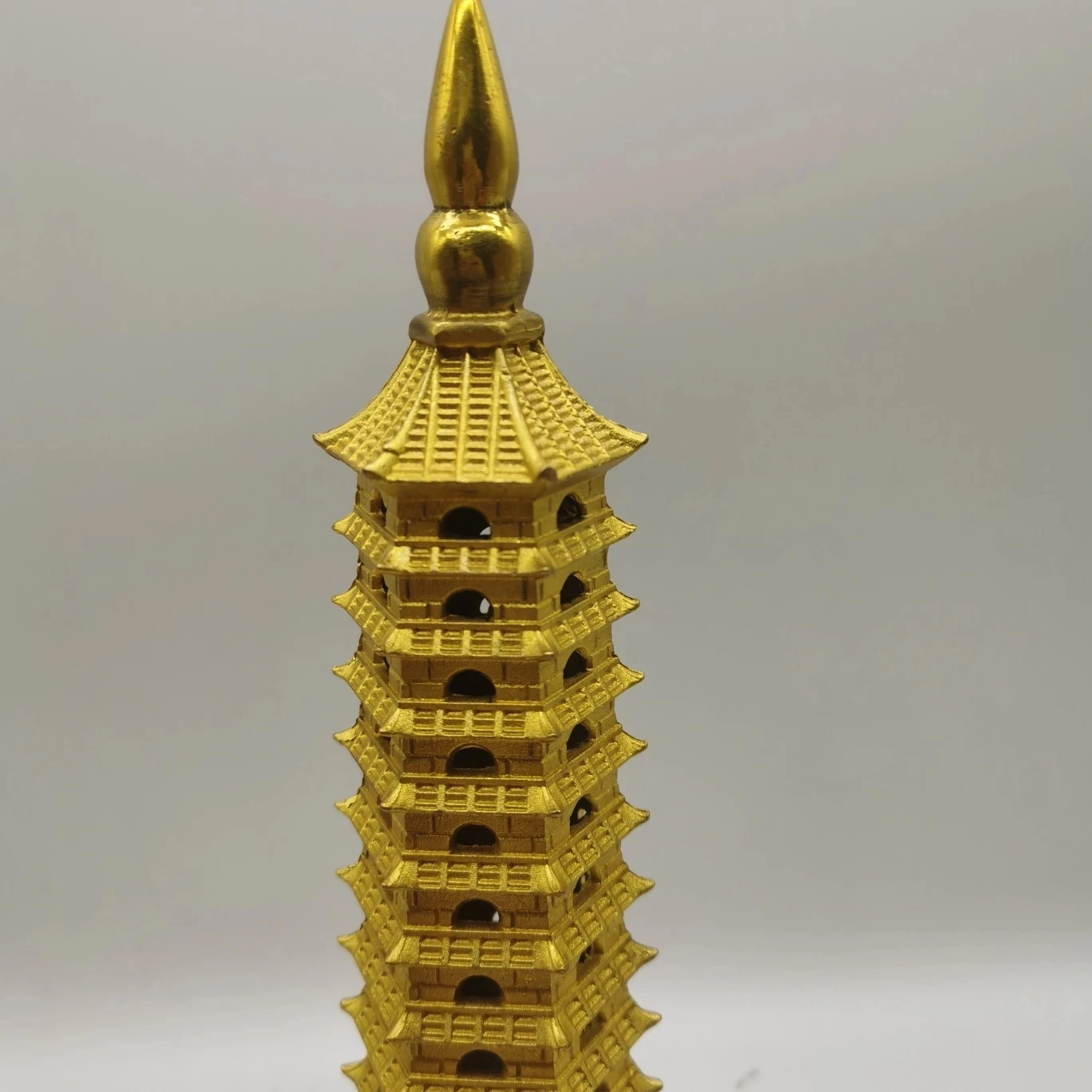 Antique bronze collection of 13 layers of high-grade pure copper Wenchang tower ornaments to help school to help the cause 2