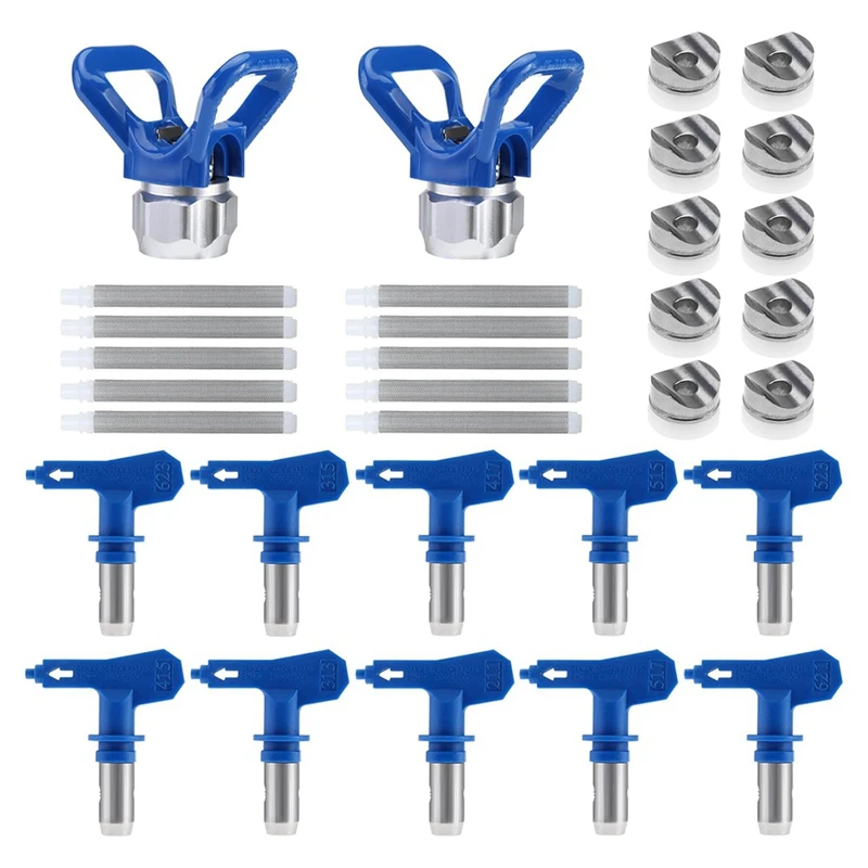 

Наконечники для безвоздушного распылителя краски, двусторонние наконечники распылителя с распылительными фильтрами/Защита для безвоздушного распылителя