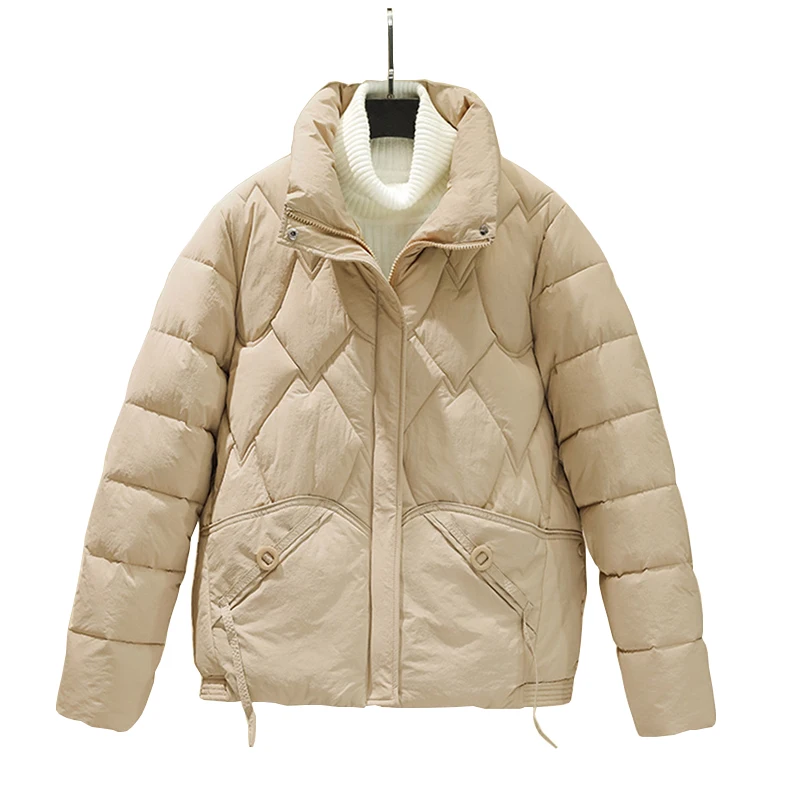 

Korean Loose Warm Parkas Women Thicken Winter Cotton Padded Jackets Female Solid Color Casual Women Winter Jacket Cold Coat 2023