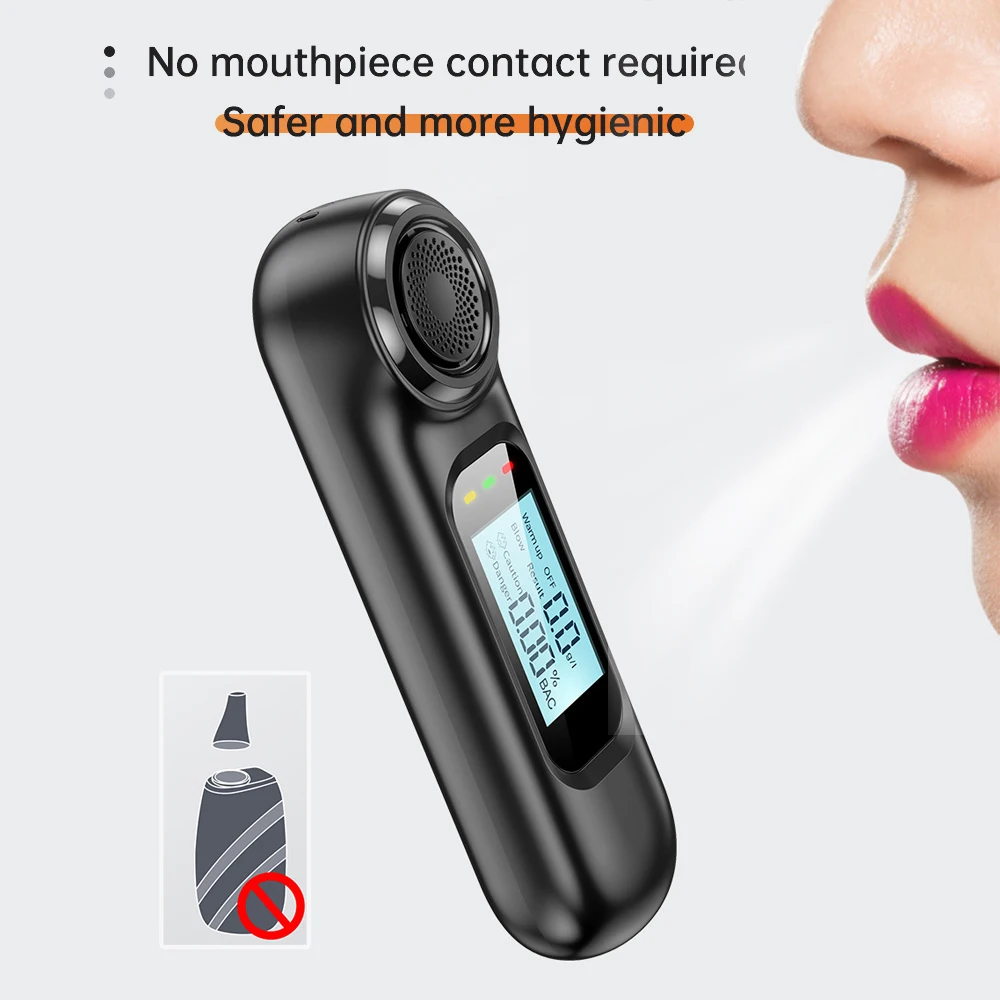 Non-Contact High-Precision Alcohol Tester Portable Car Alcoholimeter Digital LCD Screen Accuracy Breathalyzer Diagnostic Tool alcohol tester,breath alcohol tester