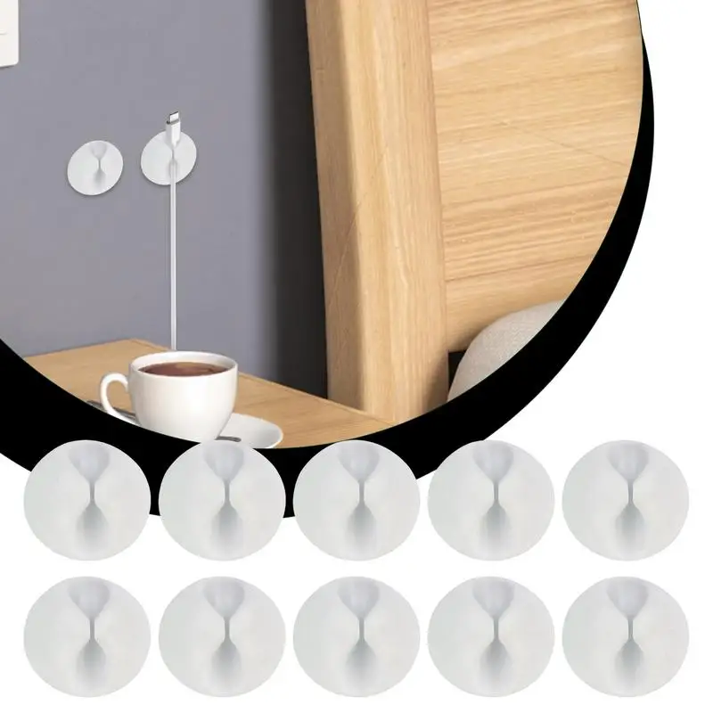 Desk Cord Holder Wire Organizer Clip 10pcs Adhesive Organizer Cable Management Wire Charger Cable cable organizer