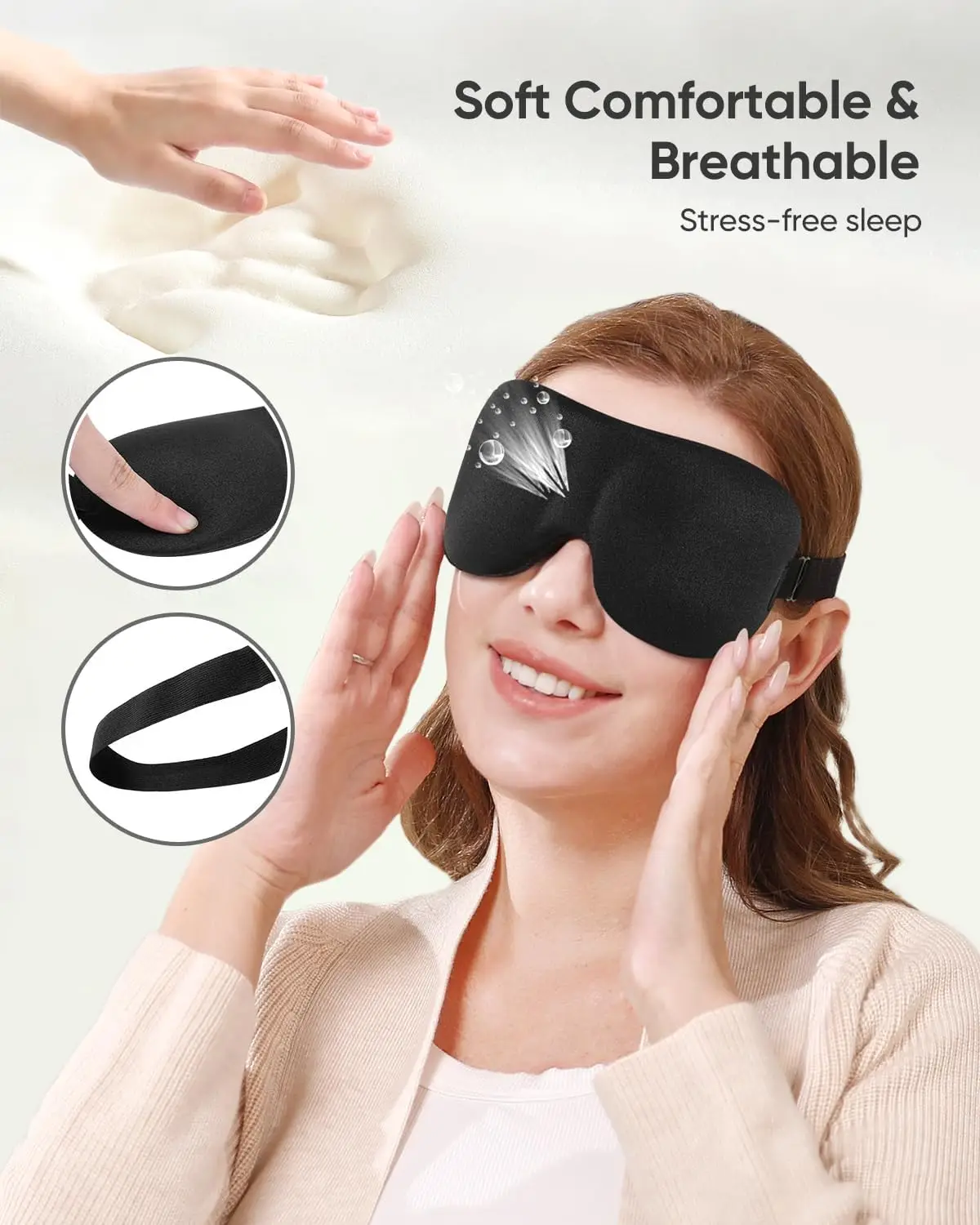 Ultra-Comfort 3D Blackout Sleep Mask - Perfect for Side Sleepers and Travel