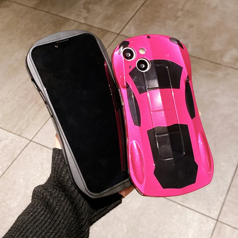 Luxurious Sports Car Design Silicone Phone Case - Elegant Soft Back Chic Cover