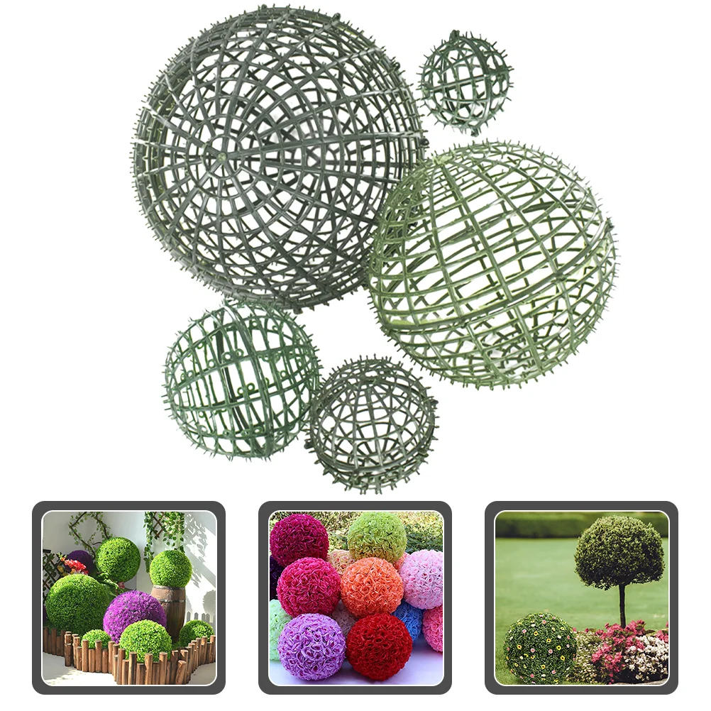 

5 Pcs Wedding Ceremony Decorations Flower Grass Ball Holder Globe Plant Support Cage Shelf Balls Rack