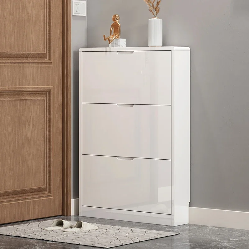 

Стойка для обуви ультратонкая белая в европейском стиле