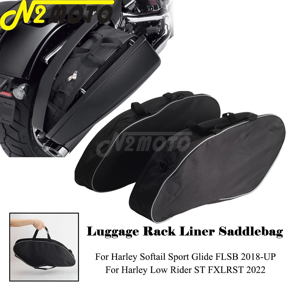 Motorcycle Saddle Bag Luggage Rack Liners Saddlebag For Harley Flsb