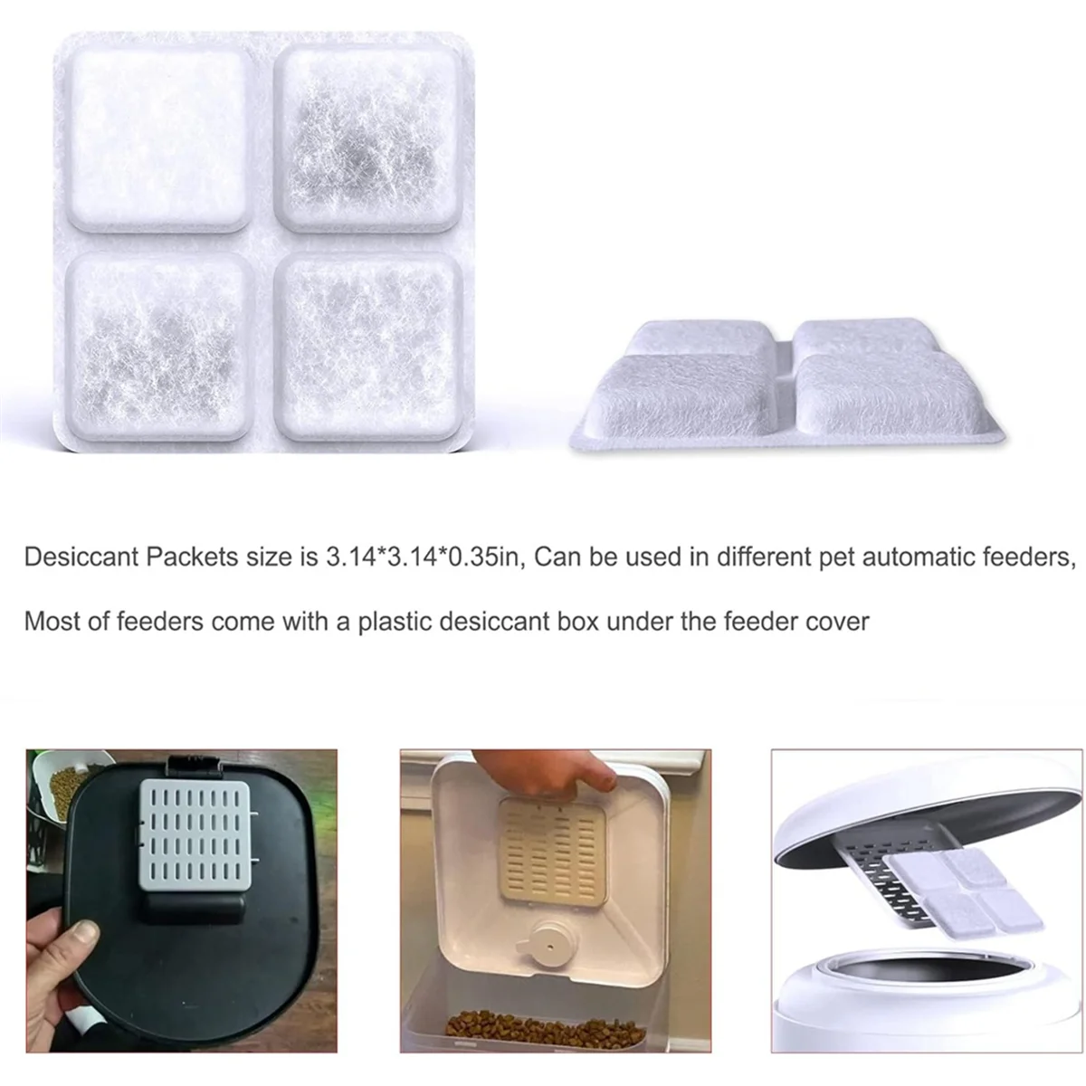 12PCS Pet Food Desiccant Bag for Petlibro Automatic Cat Dog Feeders Keep Pet Food Dry and Fresh pet food desiccant