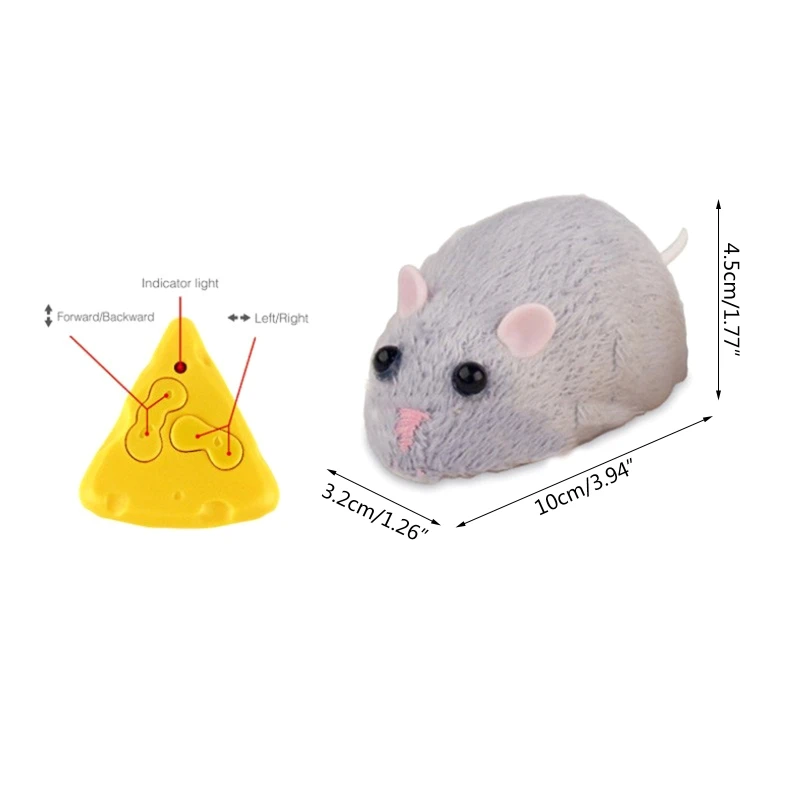 Prank Mouse Realistic Rat Spoof Props April Fools Party Supply Cheese Remote Control RC Entertainment Toy Novelty Gag 85DE