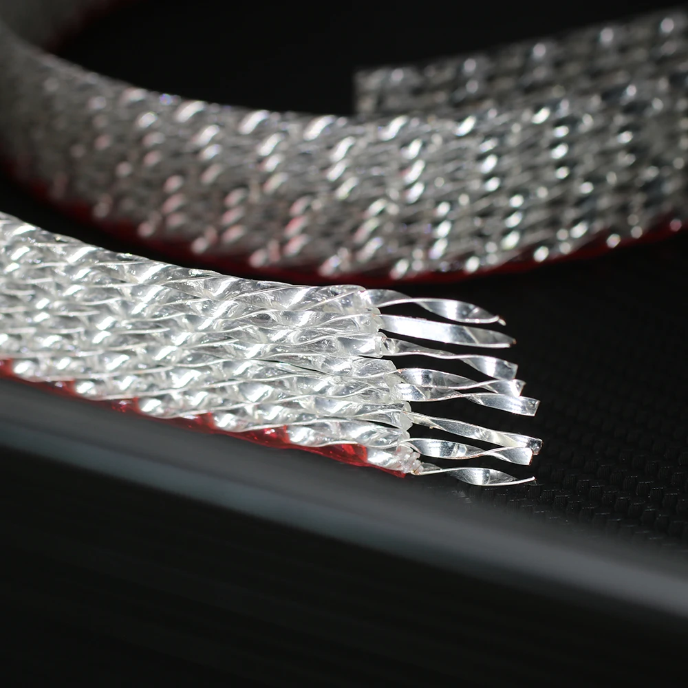 XSSH Audio High-End Audiophiler Lautsprecherkabel 8-adrig Flexibles Flachkabel Kupferbeschichtet Reines Silberdraht Verbesserte Klangqualität – Detail 8