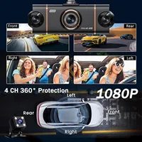 4 caméras Dash Cam voiture DVR WiFi HD 1080P enregistreur vidéo 4 canaux vue avant arrière Vision nocturne boîte noire DVR pour la sécurité du véhicule 3