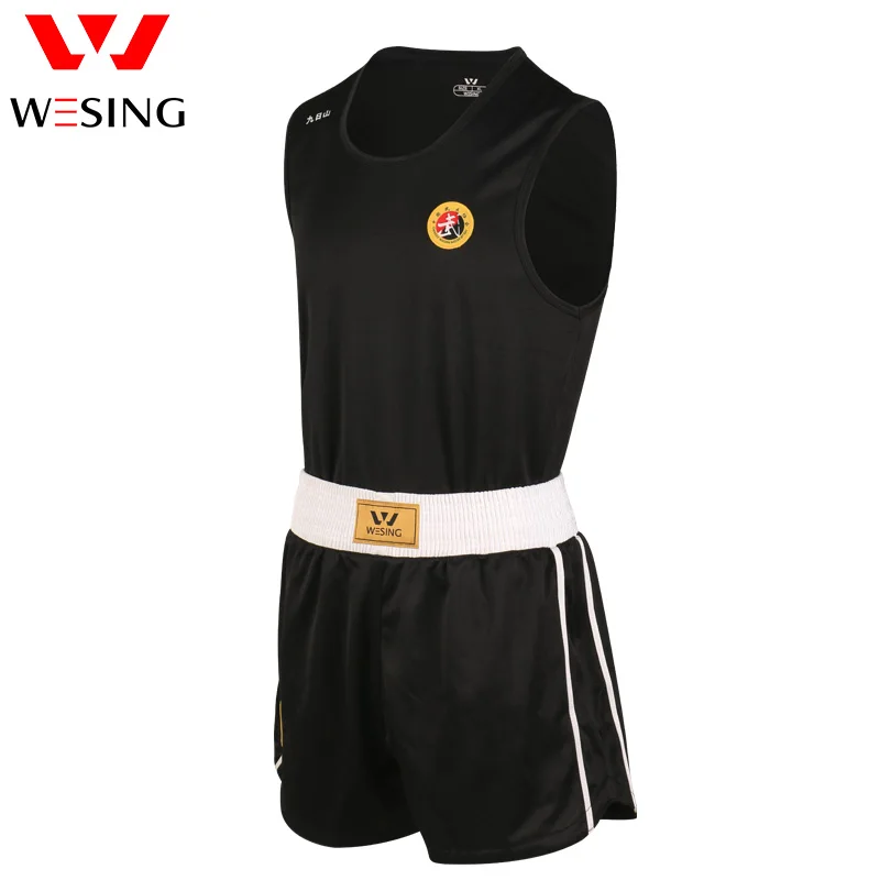 Wesing Adult Children Sanda Uniform Breathable Wushu Suit Training Competition