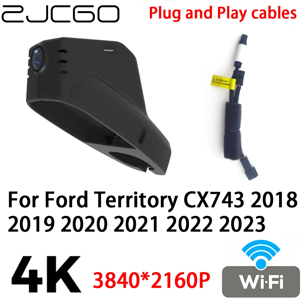 

ZJCGO 4K 2160P Car DVR Dash Cam Camera Video Recorder Plug and Play for Ford Territory CX743 2018 2019 2020 2021 2022 2023