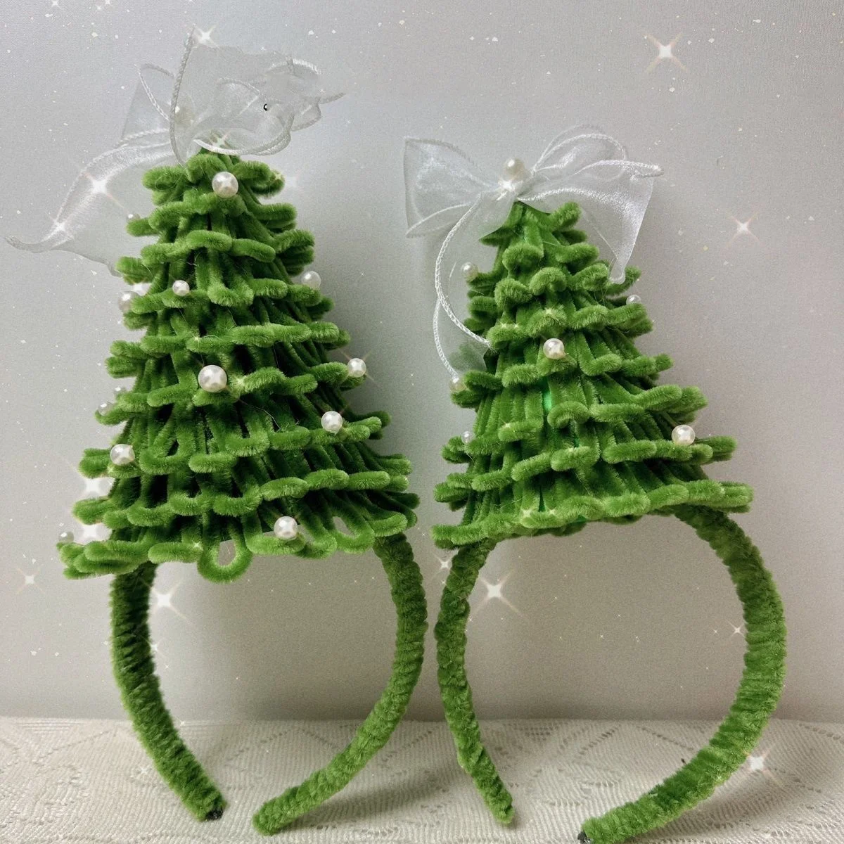 Christmas Tree Hat Ribbon Bow Elk Deer Xmas Hat Cap Party Headwear Hair Clip Hair Hoop Christmas Headband Party Costume Supplies