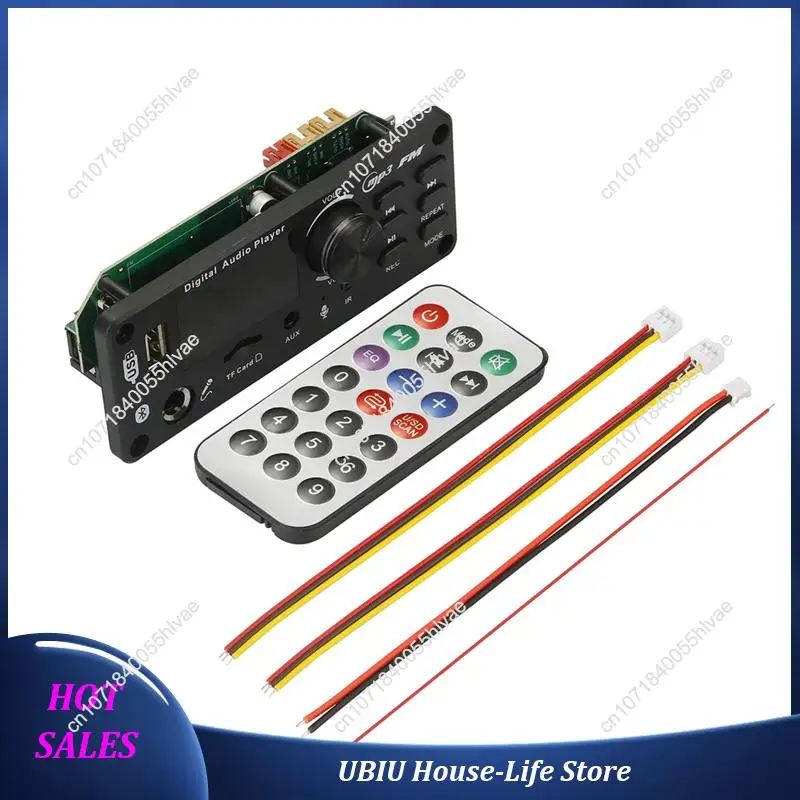 Sistema de Audio para coche amplificador de 6W Bluetooth 5,0 MP3/WAV/FLAC placa decodificadora DC 12V Hi-Fi con USB/TF/FM y grabación de llamadas-más vendido