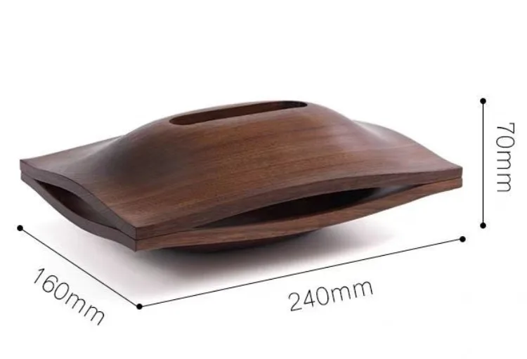 Walnut Wood Tissue Box Bedroom Brief Tissue Case Storage Wooden Portable Napkin Boxes Organiser Modern Kitchen Accessories
